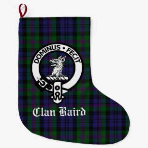 Clan Baird Wappen Tartan individuell anpassbar Großer Weihnachtsstrumpf