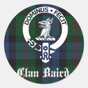 Clan Baird Wappen Tartan Runder Aufkleber