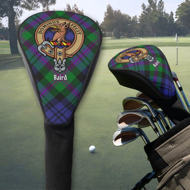 Clan Baird Wappen über Tartan Golf Headcover (Von Creator hochgeladen)