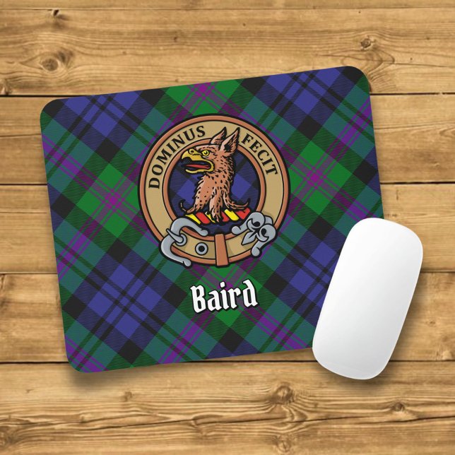 Clan Baird Wappen über Tartan Mousepad (Von Creator hochgeladen)