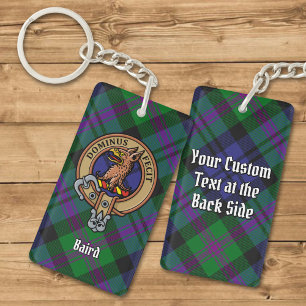 Clan Baird Wappen über Tartan Schlüsselanhänger