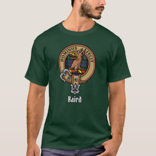 Clan Baird Wappen über Tartan T-Shirt