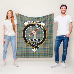 Clan Balfour Modern Tartan Kariert Fleecedecke