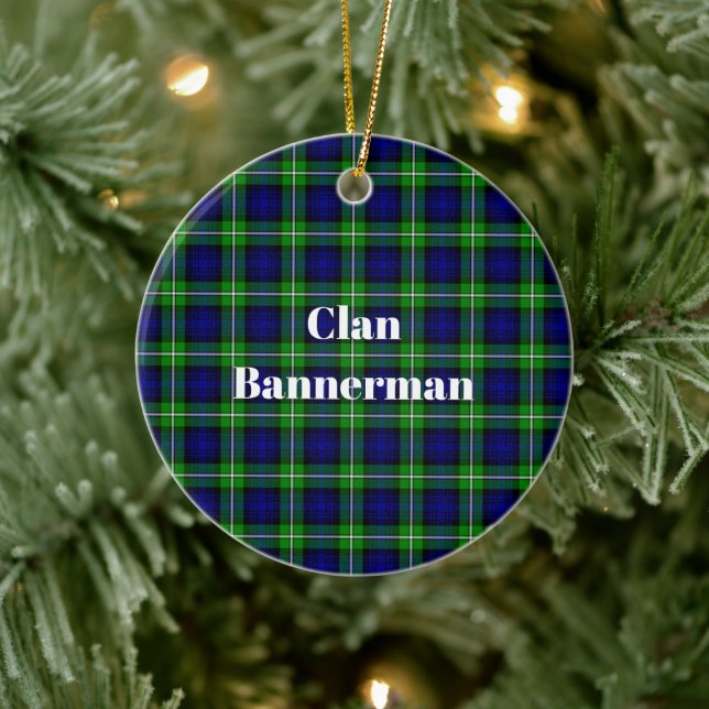 Clan Bannerman Tartan Keramik Ornament (Baum)