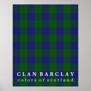 Clan Barclay Colors of Scotland Tartan Poster