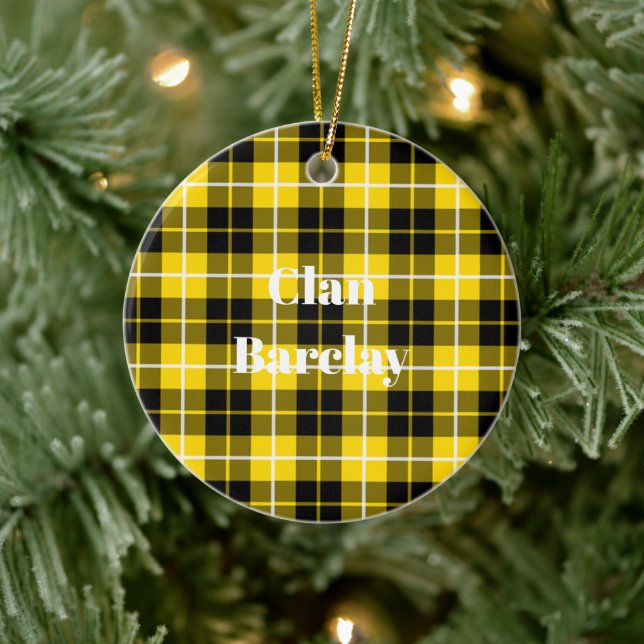 Clan Barclay Dress Modern Tartan Keramik Ornament (Baum)
