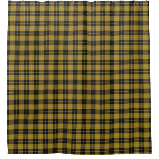 Clan Barclay Dress Yellow and Black Tartan Duschvorhang (Vorderseite)