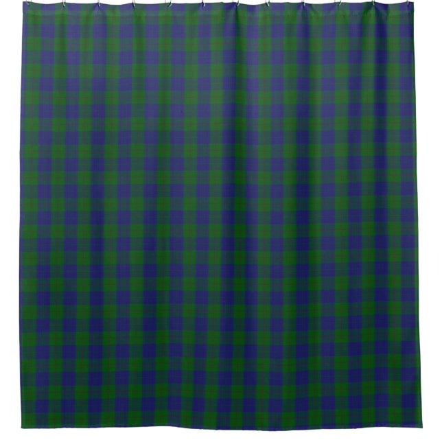 Clan Barclay Jagd auf grünen und blauen Tartan Duschvorhang (Vorderseite)