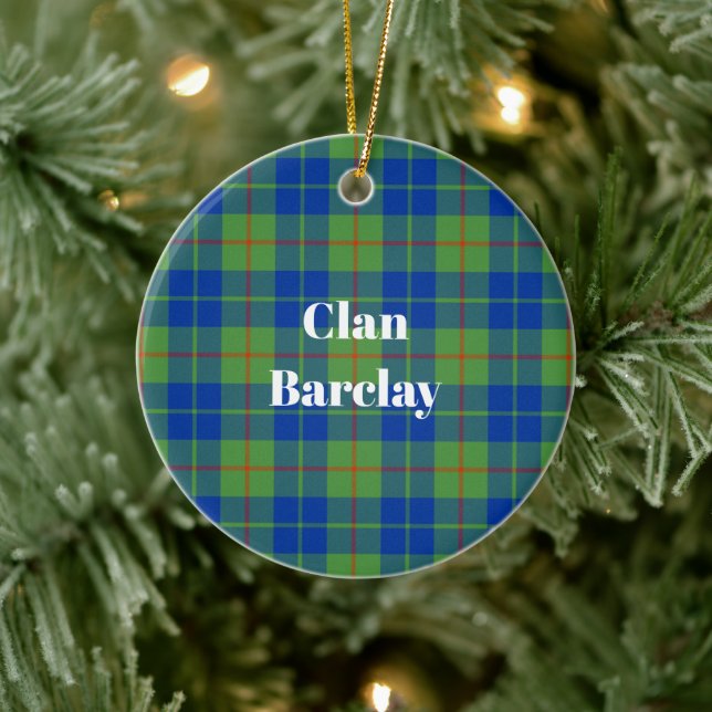 Clan Barclay Junting Ancient Tartan Keramik Ornament (Baum)