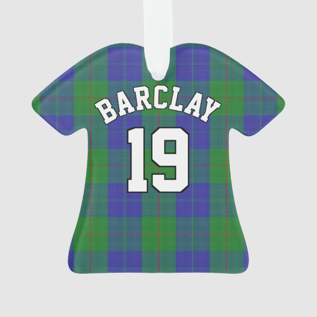 Clan Barclay Junting Tartan Christmas Jersey Ornament (Rückseite)