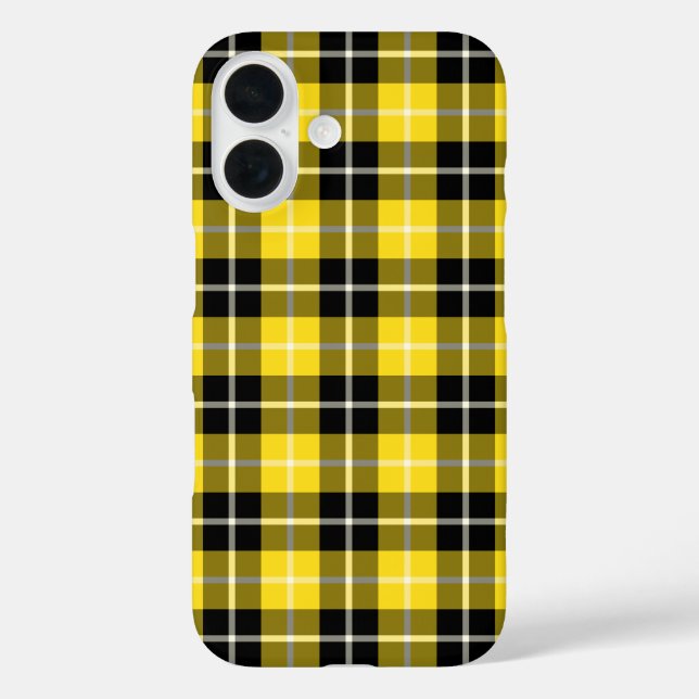 Clan Barclay Tartan Gelb und Schwarz Kariert Case-Mate iPhone Hülle (Rückseite)