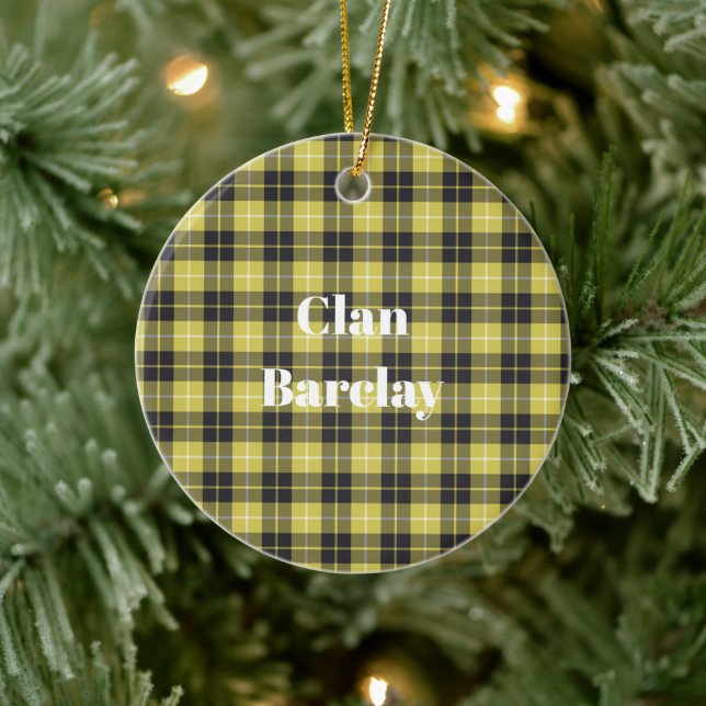 Clan Barclay Tartan Keramik Ornament (Baum)