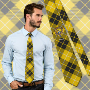 Clan Barclay-Wappen über Dress-Tartan Krawatte