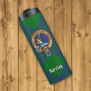 Clan Barclay-Wappen über Tartan Thermosbecher