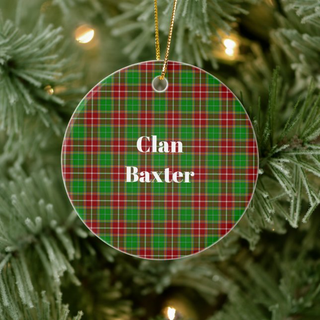 Clan Baxter Modern Tartan Keramik Ornament (Baum)