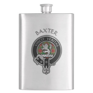 Clan Baxter Wappen & Tartan Flask Flachmann