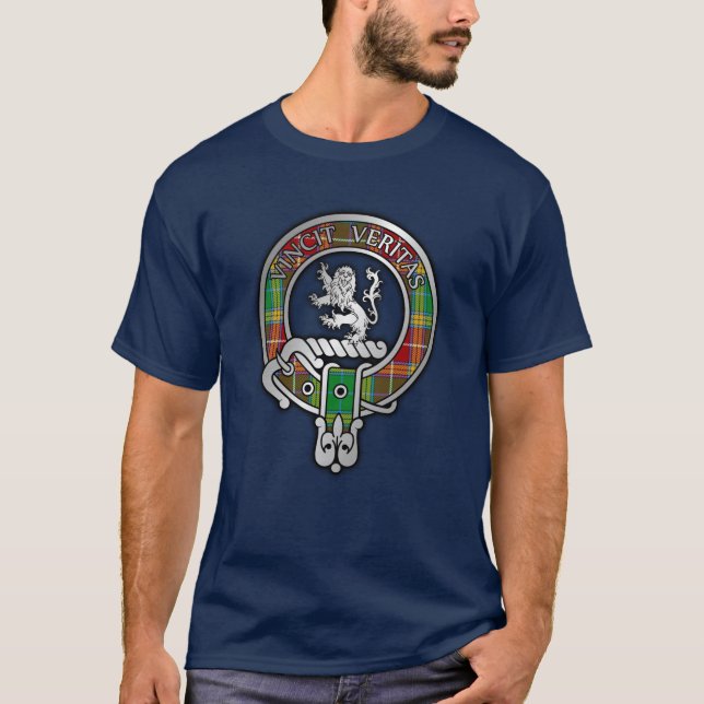 Clan Baxter Wappen & Tartan T - Shirt (Vorderseite)