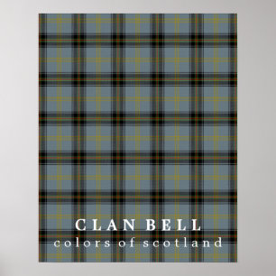 Clan Bell Colors of Scotland Tartan Poster