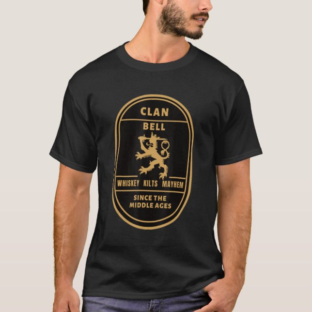 Clan Bell Herkunft Scottish Highland Games T-Shirt (Vorderseite)