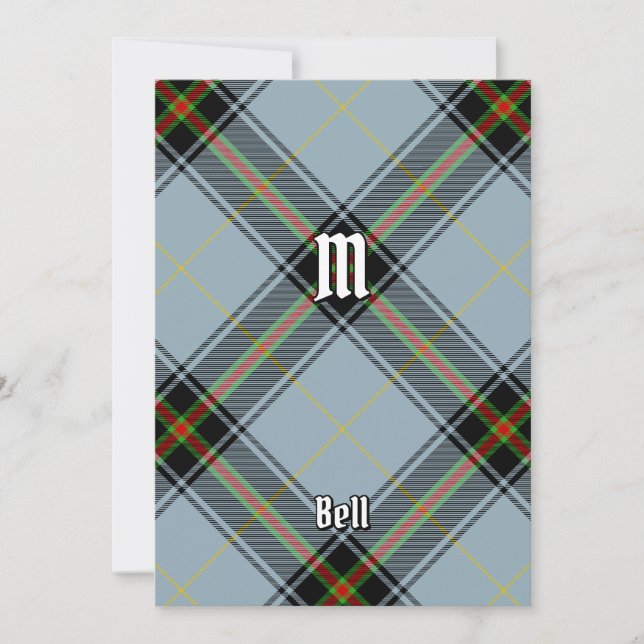 Clan Bell Tartan Einladung (Vorderseite)