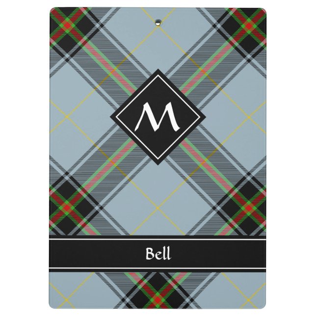 Clan Bell Tartan Klemmbrett (Rückseite)