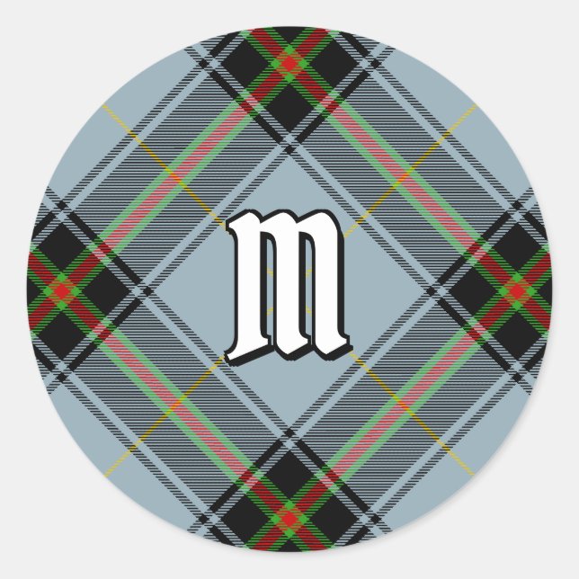 Clan Bell Tartan Runder Aufkleber (Vorderseite)