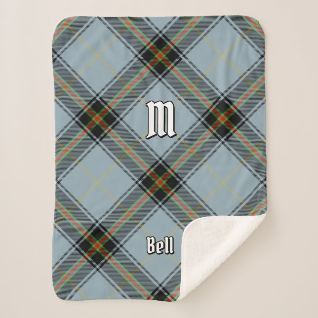 Clan Bell Tartan Sherpadecke (Vorderseite)