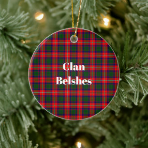 Clan Belshes Tartan Keramik Ornament