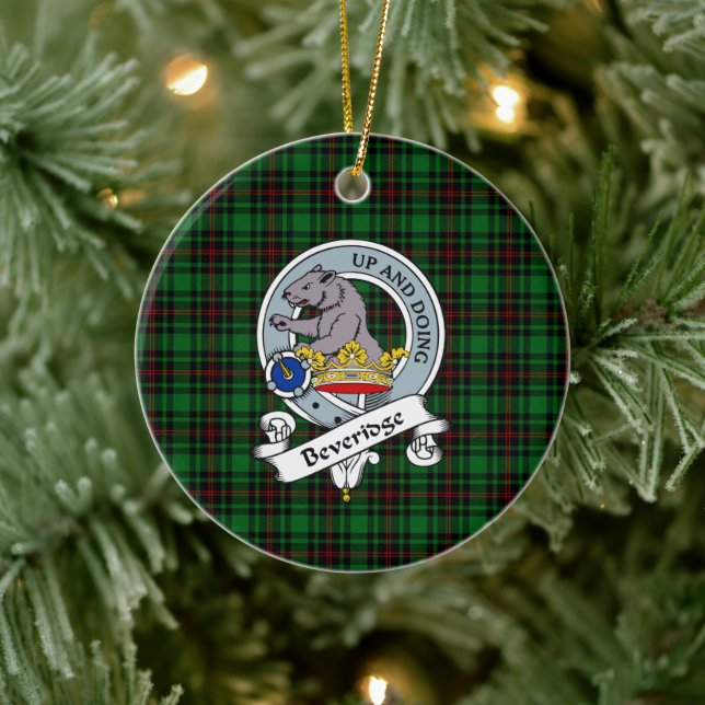 Clan Beveridge Abzeichen Tartan Kariert Keramik Ornament (Baum)