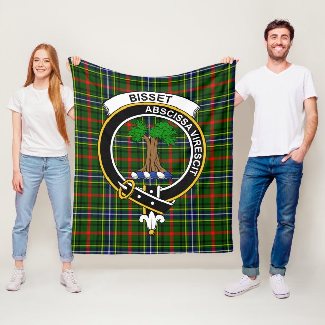 Clan Bisset Muster Tartan Kariert Fleecedecke (Beispiel)