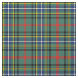 Clan Bisset Tartan Green Kariert Stoff