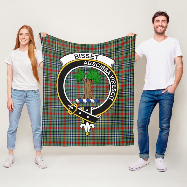Clan Bisset Tartan Kariert Fleecedecke (Beispiel)