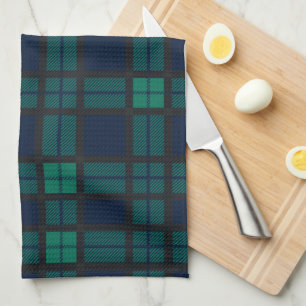Clan Black Watch Plaid Blau Grün Karo Tartan Geschirrtuch