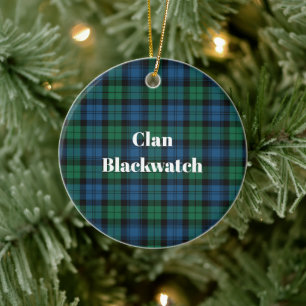 Clan Blackwatch Ancient Tartan Keramik Ornament