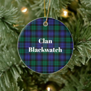 Clan Blackwatch Modern Tartan Keramik Ornament
