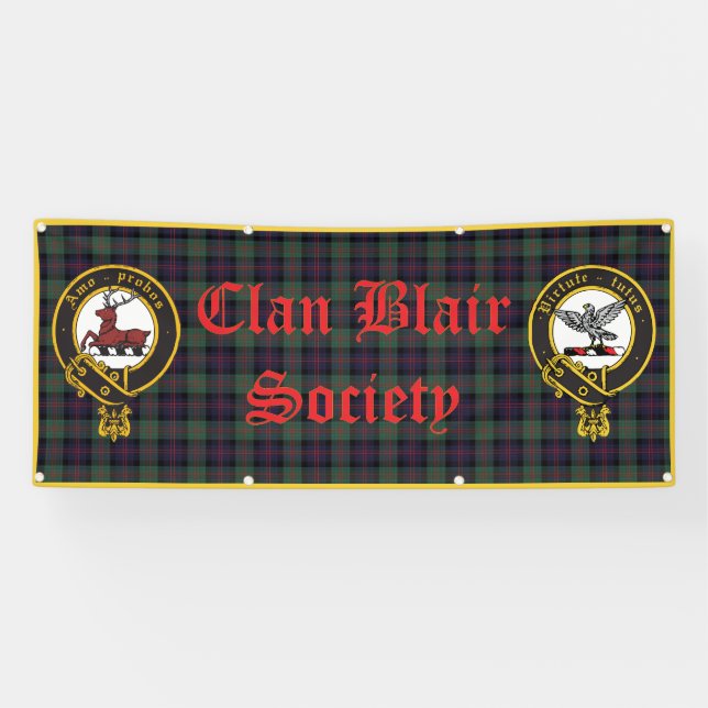 Clan-Blair-Fahnetartan-Hintergrund Banner (Horizontal)