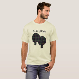 Clan-Blair modernes Tartan-Logo T-Shirt