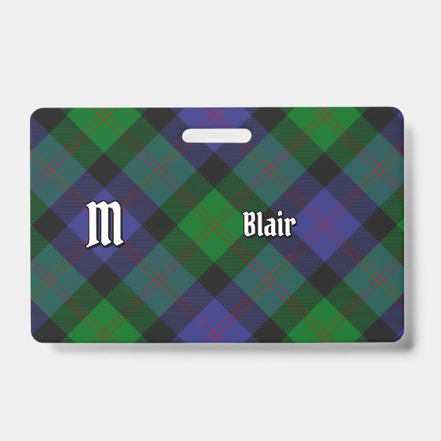 Clan Blair Tartan Abzeichen Ausweis (Vorderseite)