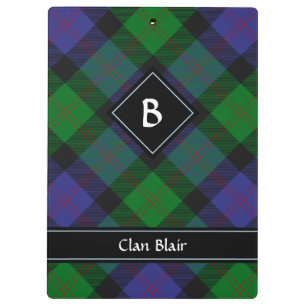 Clan Blair Tartan Clipboard Klemmbrett