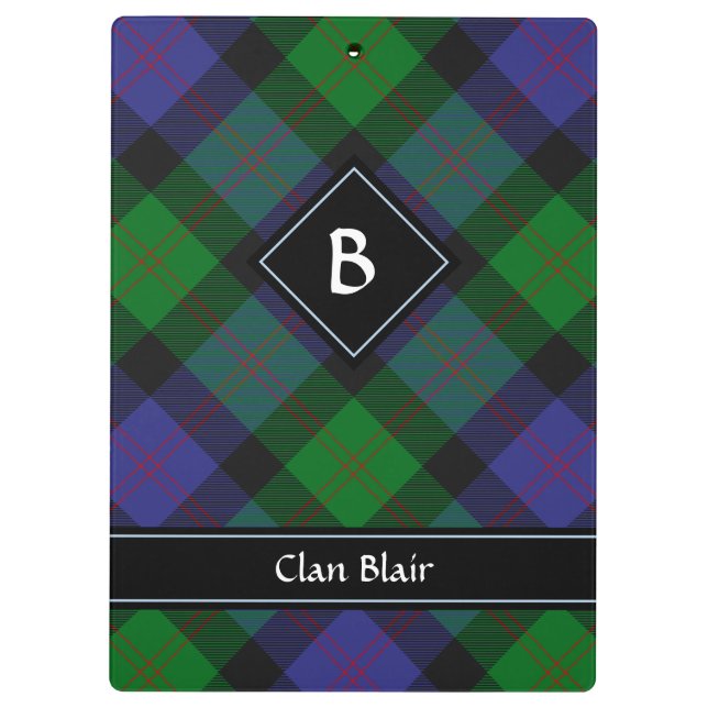 Clan Blair Tartan Clipboard Klemmbrett (Rückseite)