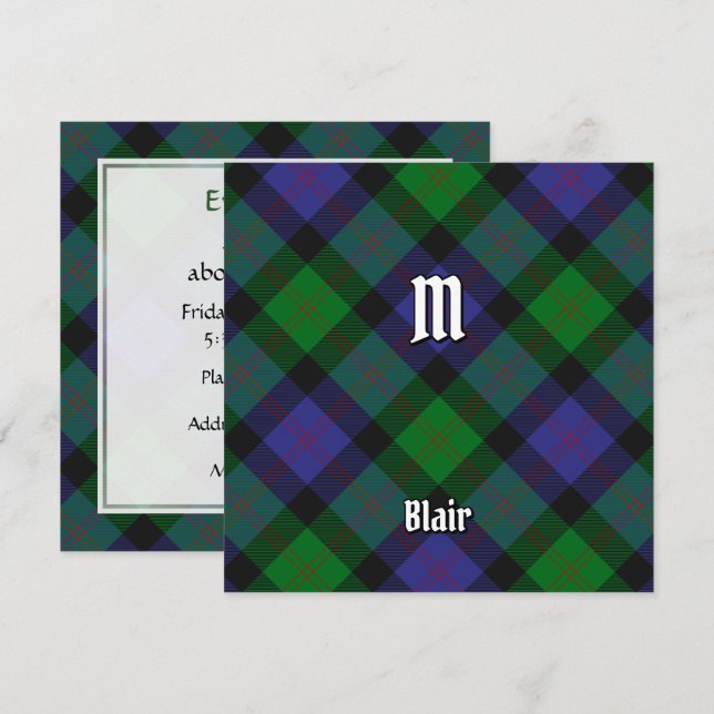 Clan Blair Tartan Einladung (Vorne/Hinten)