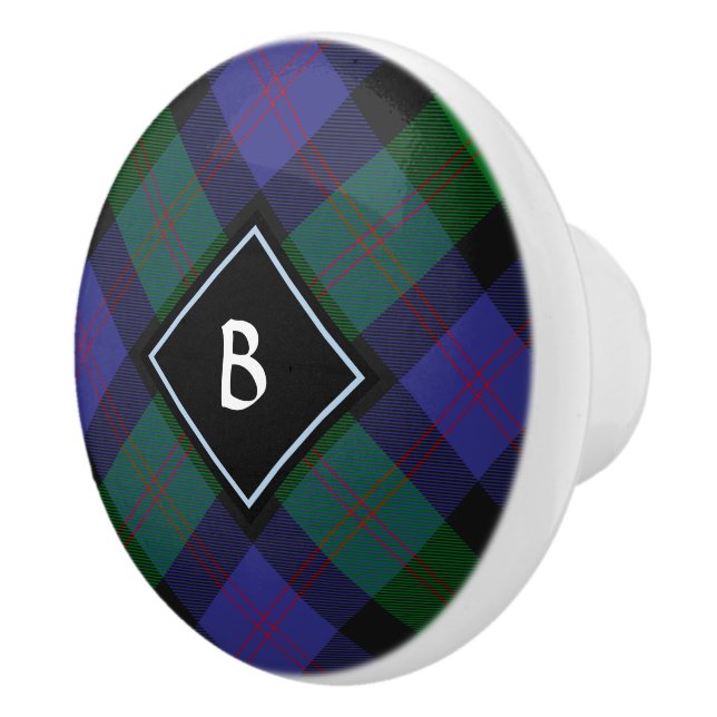 Clan Blair Tartan Keramik Knob Keramikknauf (Rechts)