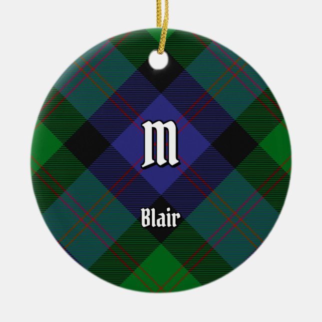 Clan Blair Tartan Keramik Ornament (Vorne)