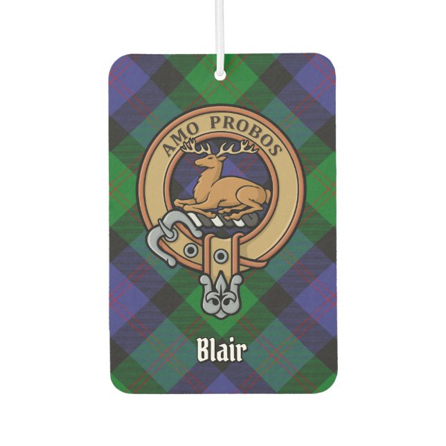 Clan Blair Wappen Air Freshener Autolufterfrischer (Vorderseite)