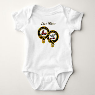 Clan-Blair-Wappen mit Namensbaby-Pullover Baby Strampler