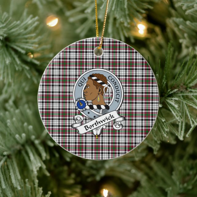 Clan Borthwick Abzeichen Tartan Kariert Keramik Ornament (Baum)