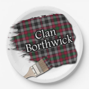 Clan Borthwick Scottish Tartan Paint Brush Pappteller