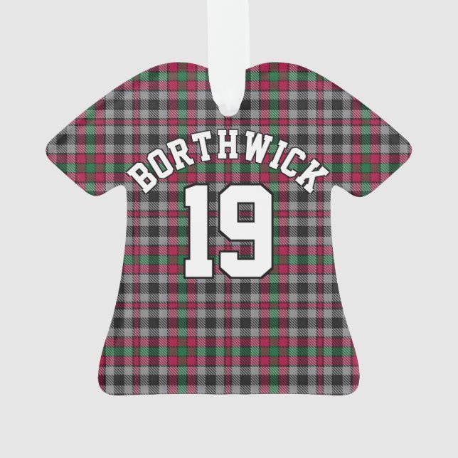 Clan Borthwick Tartan Christmas Jersey Ornament (Rückseite)
