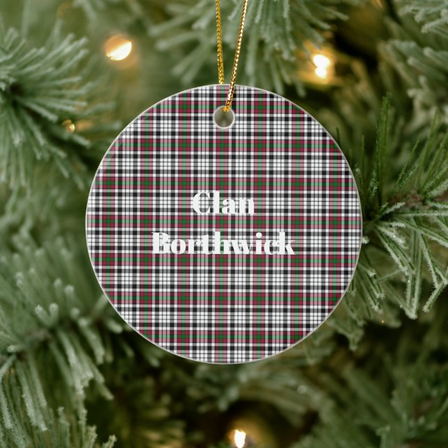 Clan Borthwick Tartan Keramik Ornament (Baum)