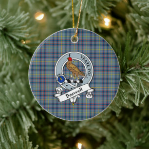 Clan Boswell Abzeichen Tartan Kariert Keramik Ornament